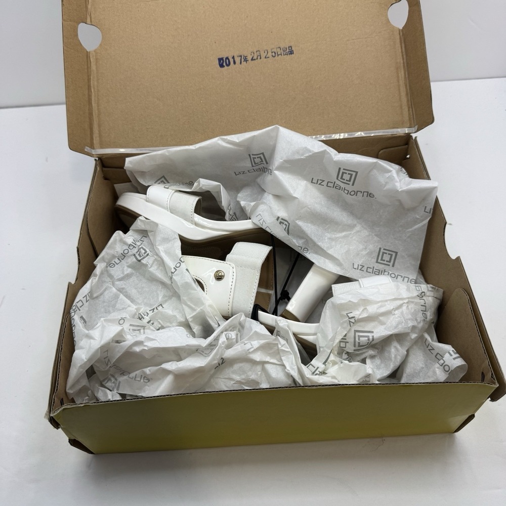Liz Claiborne Dara Women's White Strappy Heels Size 6 M Medium BNIB - Picture 9 of 11